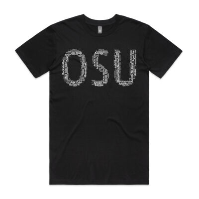 "OSU" Karate WordCloud T-Shirt - Dark Mode Edition (Men's Staple Tee) Thumbnail