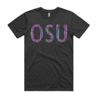 "OSU" Karate WordCloud T-Shirt - Retro Synthwave Edition (Men's Staple Tee) Thumbnail