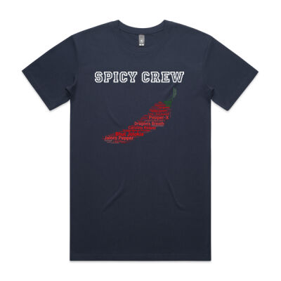 "Spicy Crew" Hot Chili WordCloud T-Shirt (Men's Staple Tee) Thumbnail