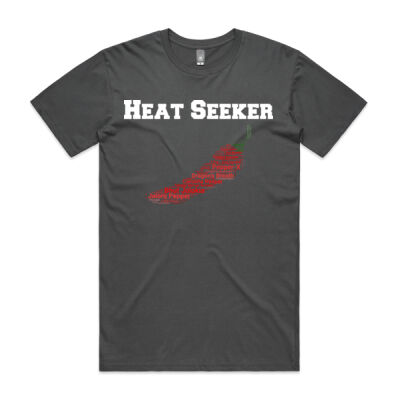 "Heat Seeker" Hot Chili WordCloud T-Shirt (Men's Staple Tee) Thumbnail
