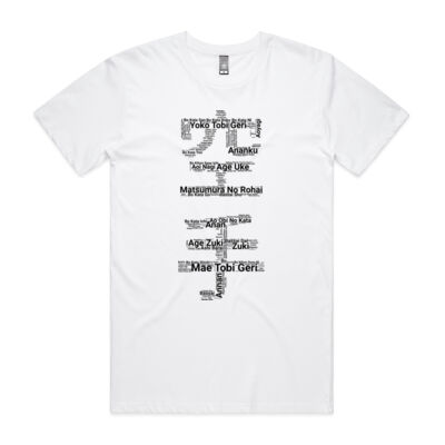 Karate Kanji WordCloud T-Shirt - Light Mode Edition (Men's Staple Tee) Thumbnail