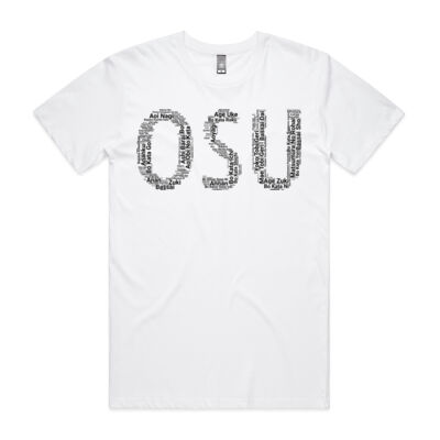 "OSU" Karate WordCloud T-Shirt - Light Mode Edition (Men's Staple Tee) Thumbnail